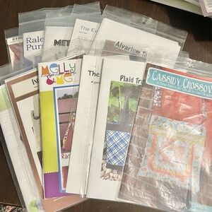 Lot of 11 Purse Tote Bag Sewing Patterns Sassafras JaydaGirl Indygo‎ Junction